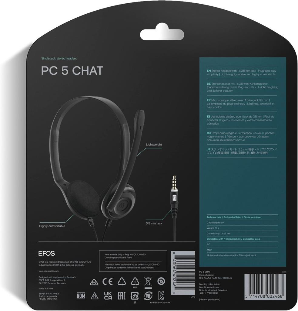 Sennheiser PC 5 Chat Çift Taraflı Kafa Üstü VoIP Kulaklık - TEŞHİR