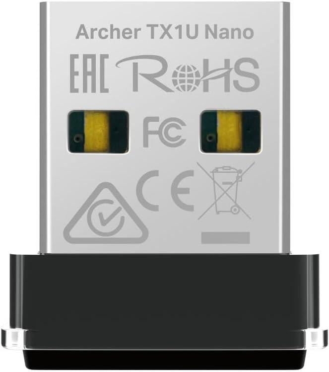 TP-Link Archer TX1U Nano; AX300 Mbps, Nano Tasarım, Tak ve Çalıştır, Linux ve Windows(11/10/7) Destekli, Wi-Fi 6 USB Adaptör
