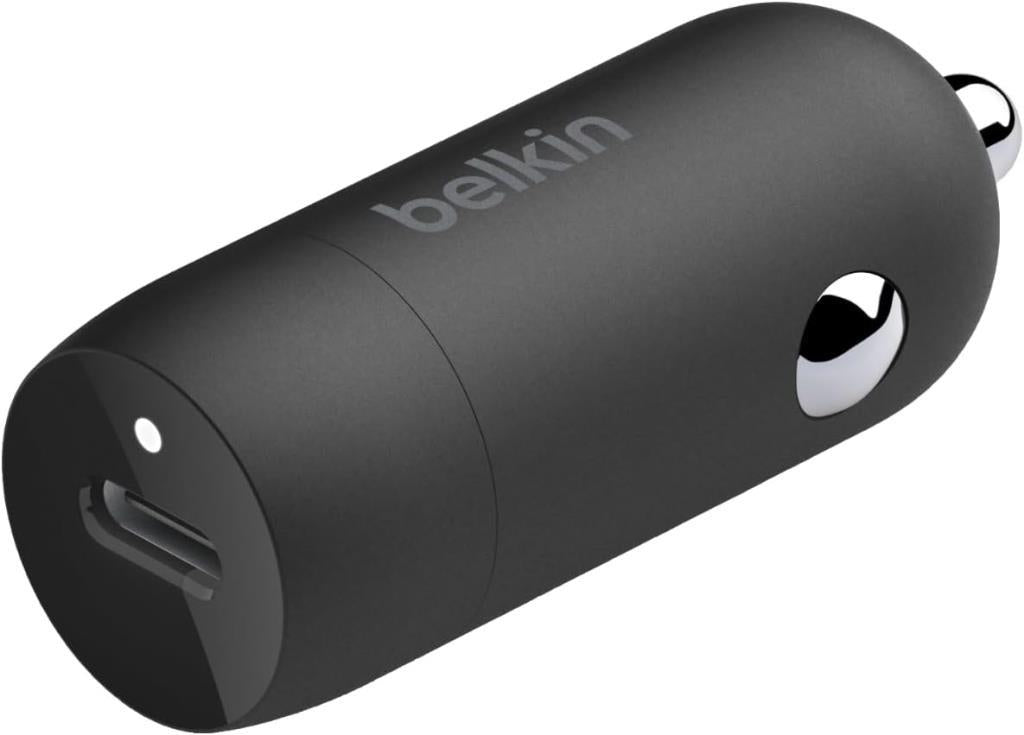 Belkin BoostCharge 30W Hızlı Araç Şarj Cihazı, USB-C Güç Dağıtım Portlu Kompakt Tasarım, iPhone 16, 15, Samsung Galaxy S23, Note, Pixel vb. için Evrensel Uyumluluğa Sahip USB Araç Şarj Cihazı - Siyah Outlet