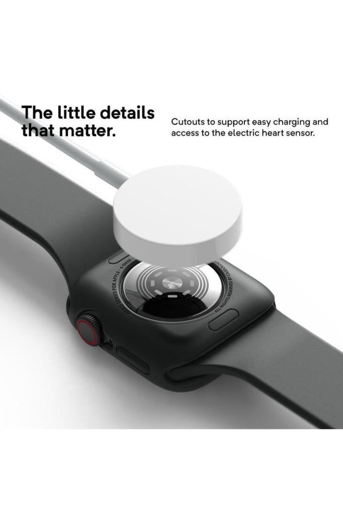 Spigen Caseology Apple Watch 41mm/40mm (Seri 9/8/7/6/SE/SE2/5/4) Kılıf Nero Black - W440-NRO-BK Teşhir