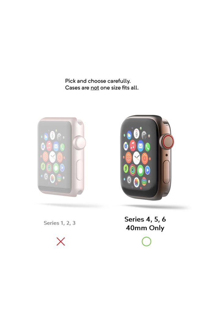 Spigen Caseology Apple Watch 41mm/40mm (Seri 9/8/7/6/SE/SE2/5/4) Kılıf Nero Black - W440-NRO-BK Teşhir