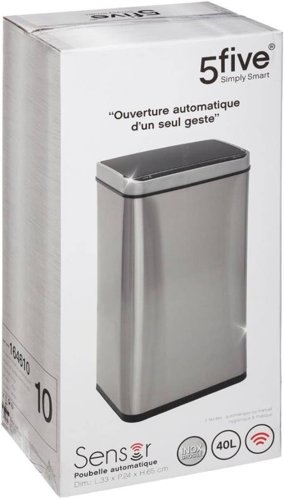 5five Çöp Kovaları Simply Smart Sensörlü 40 L Inox Outlet