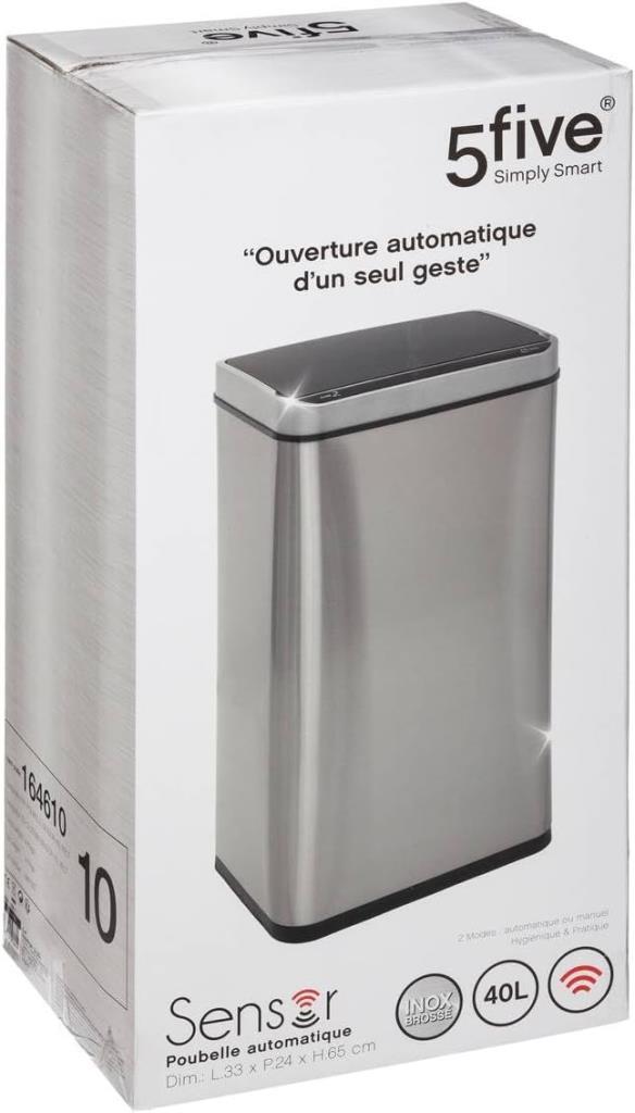 5five Çöp Kovaları Simply Smart Sensörlü 40 L Inox Outlet