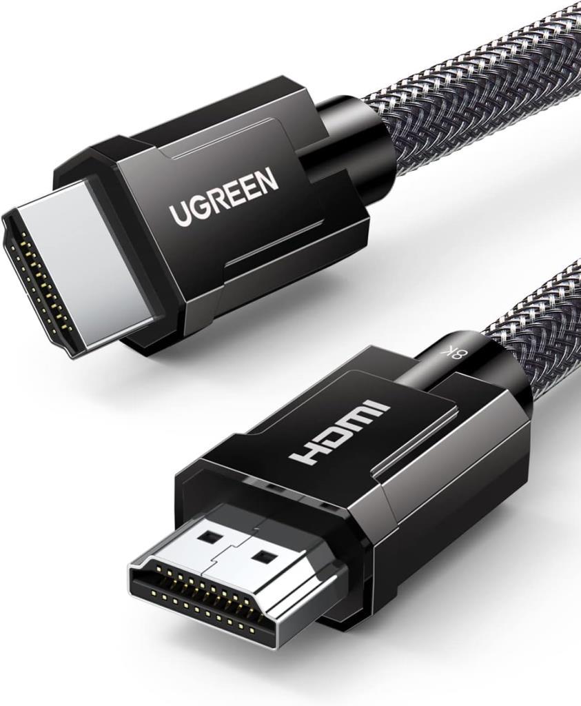 UGREEN 8K HDMI 2.1 Kablo desteği HDR10, eARC, PS5 için 3D, Xbox S, Monitör vb (1m), Gri