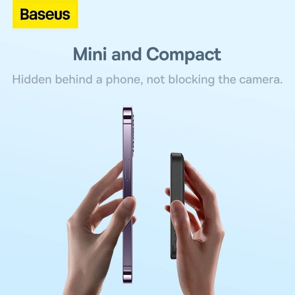 Baseus MgSafe Mini Overseas Edition Siyah 10000 mAh Hızlı Şarj Kablosuz Powerbank - Outlet