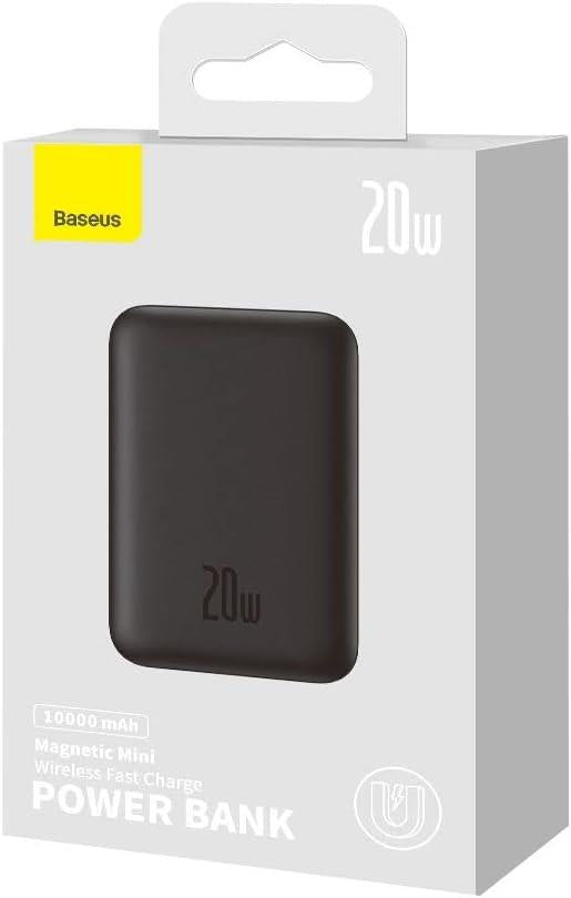 Baseus MgSafe Mini Overseas Edition Siyah 10000 mAh Hızlı Şarj Kablosuz Powerbank - Outlet