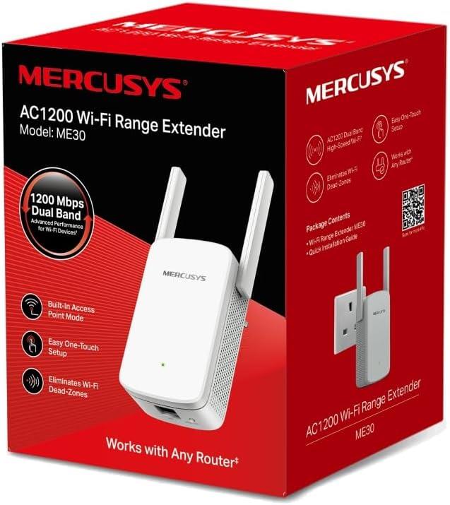 Mercusys ME30 1200 Mbps Wifi Güçlendirici Outlet
