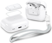 Spigen AirPods Pro / Pro (2.nesil) ile Uyumlu Koruma Kilidi Lock Fit M White - ASD06090