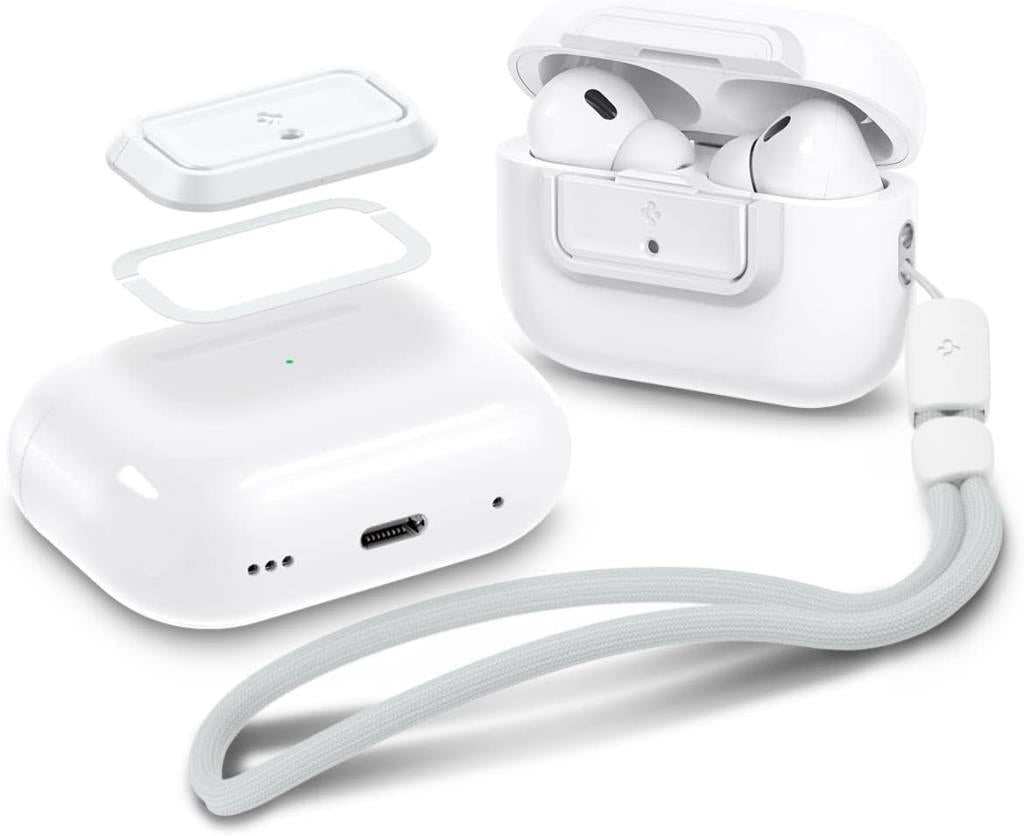 Spigen AirPods Pro / Pro (2.nesil) ile Uyumlu Koruma Kilidi Lock Fit M White - ASD06090 Outlet
