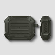 Spigen AirPods Pro ile Uyumlu Kılıf Tough Armor Çift Katmanlı Zırh Koruma Koyu Yeşil Kapak - ASD00539 - Teşhir