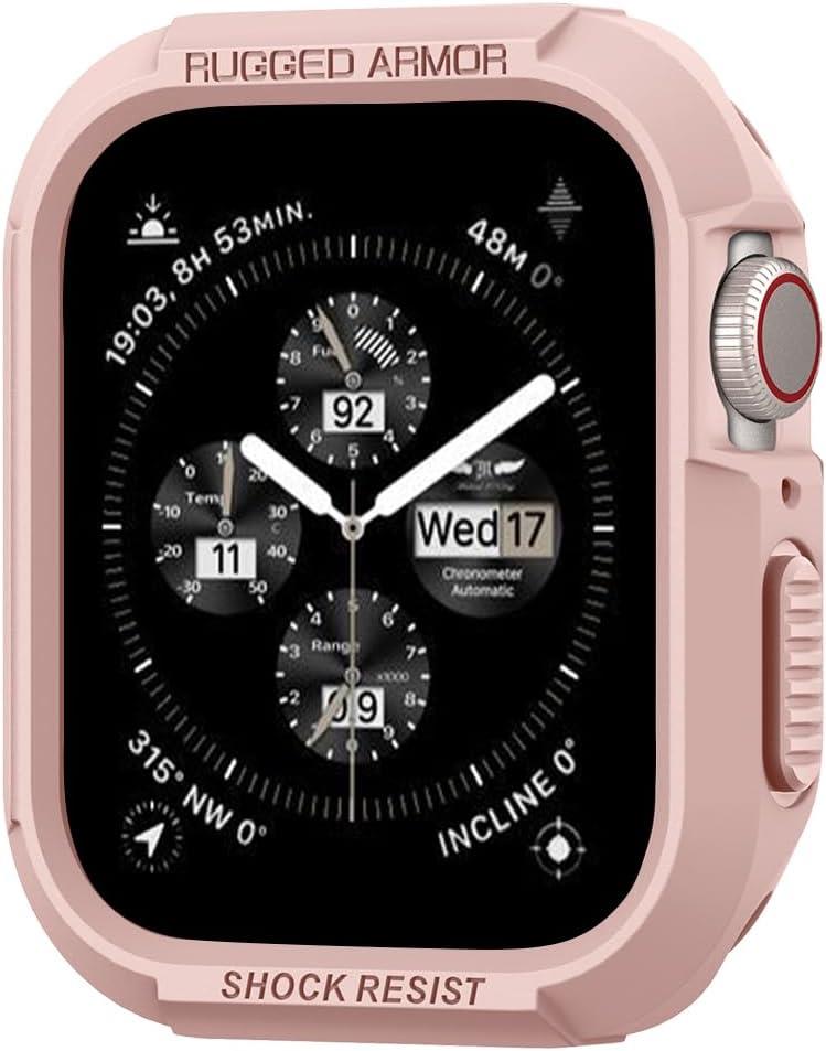 Spigen Apple Watch Seri 6/SE/5/4 (44mm) ile Uyumlu Kılıf Rugged Armor / Rose Gold - 062CS24470 Outlet