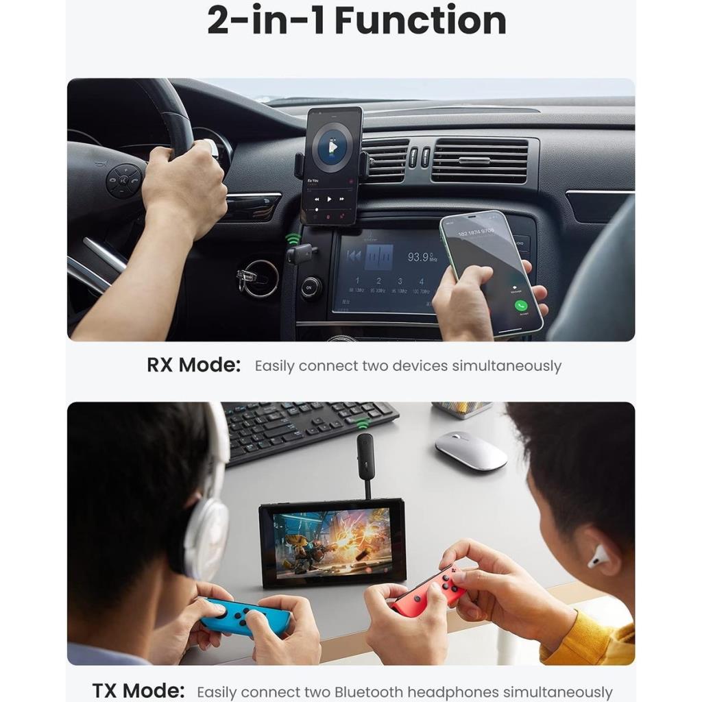 Ugreen Aux Bluetooth 5.0 Transmitter & Receiver Kablosuz Ses Adaptörü Teşhir