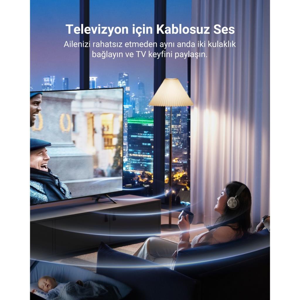 Ugreen Aux Bluetooth 5.0 Transmitter & Receiver Kablosuz Ses Adaptörü Teşhir
