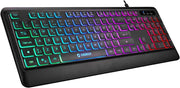 Everest Rampage KB-2025 Siyah USB Rainbow Backlight Membrane Gaming Oyuncu Klavye Outlet