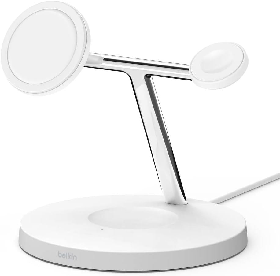 Belkin Boost Charge Pro WIZ009VFWH 3in1 Beyaz Hızlı Kablosuz Şarj Aleti - TEŞHİR