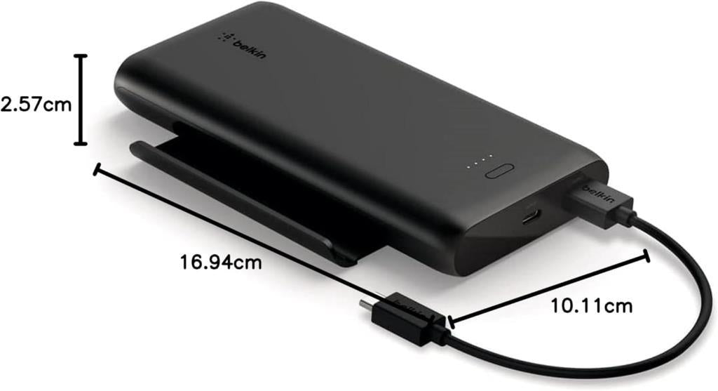 Belkin USB-C Taşınabilir Powerbank, 10000 mAh, 1 USB C Bağlantı Noktası ve 15W'a kadar 2 USB A Bağlantı Noktası, iPhone 14 Pro/14 Pro Max/13, AirPods, iPad, Galaxy S21/Ultra Uyumlu - Siyah Outlet