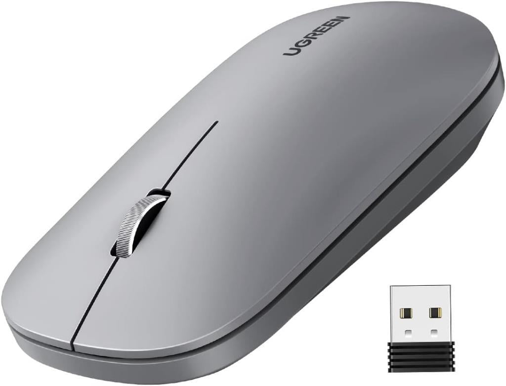 UGREEN Kablosuz Fare, 2,4 Ghz Usb Bağlantısı, Maks. 4000 Dpi, 18 Ay Pil Ömrü. Pc, Mac, Dizüstü Bilgisayar, Windows 11, 10, 8.1, 7, Macos, Linux Ile Uyumlu (Gri)