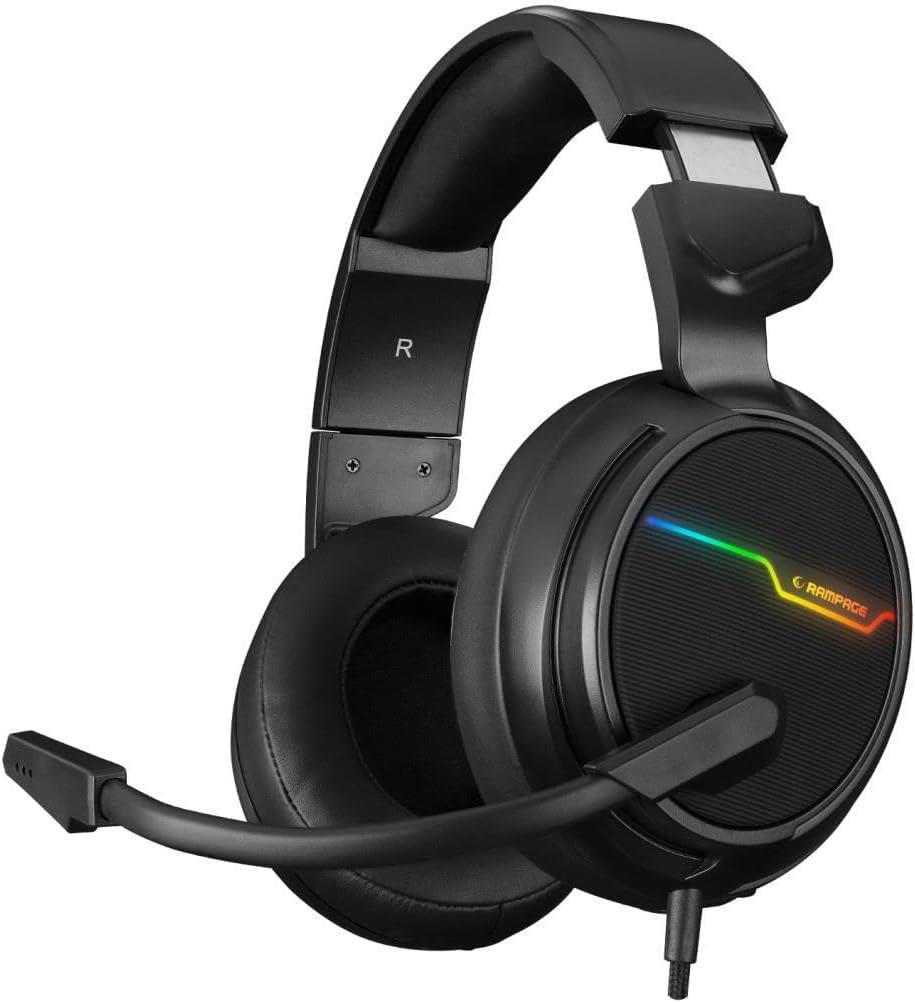 Rampage RGW9 RGB 7.1 USB Kablolu Kulak Üstü Oyuncu Kulaklığı Teşhir