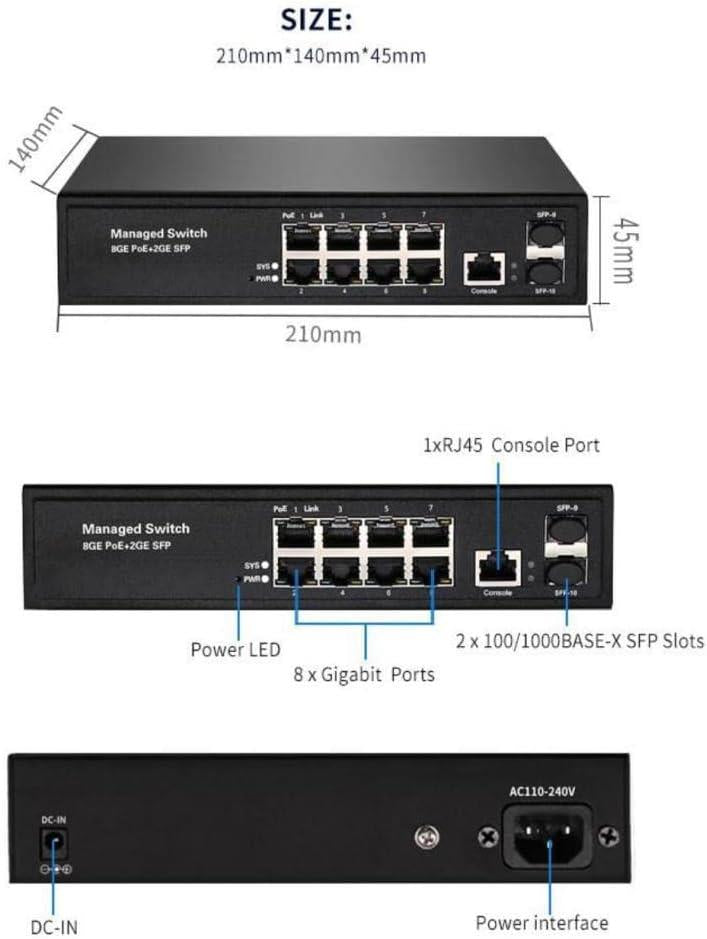 8 Port Full Gıgabıt Managed Swıtch+2sfp Slots - Outlet