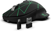 Inca-INCA IWM-551 Rechargeable 4 Led illuminated Silent Wireless Mouse (Sessiz) Micro Usb kablo USB+ Type C desteği çift alıcı 2.4GHz Kablosuz Fare DPI 800 1200 1600 400mAh Teşhir