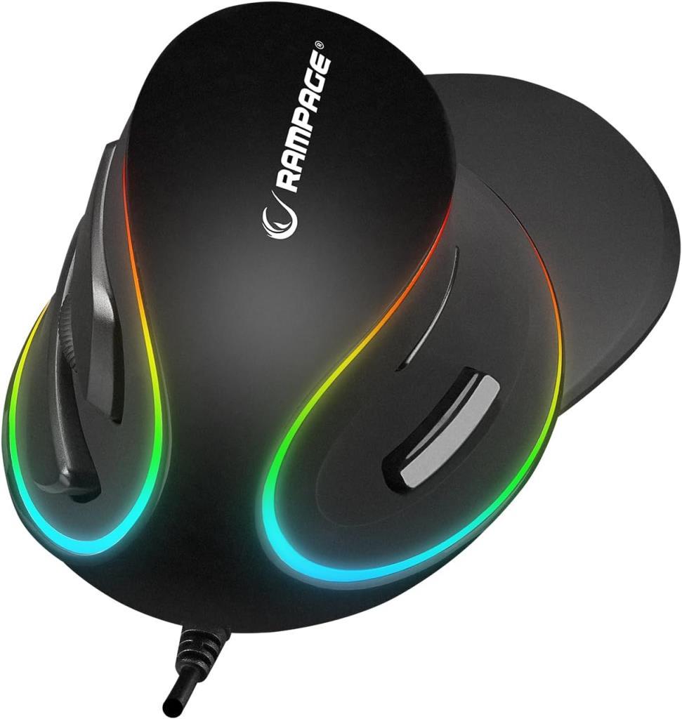 Rampage SMX-R618 TERRIFIC Siyah RGB Efektli 4000dpi 6 Tuşlu Ergonomik Mouse Teşhir