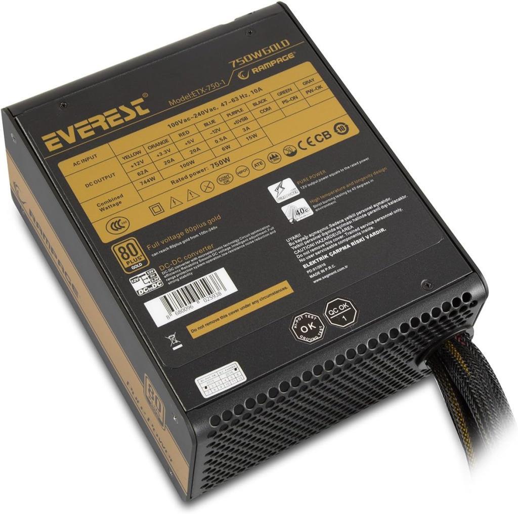 Everest ETX-750-1 750 W300 Power Supply Teşhir