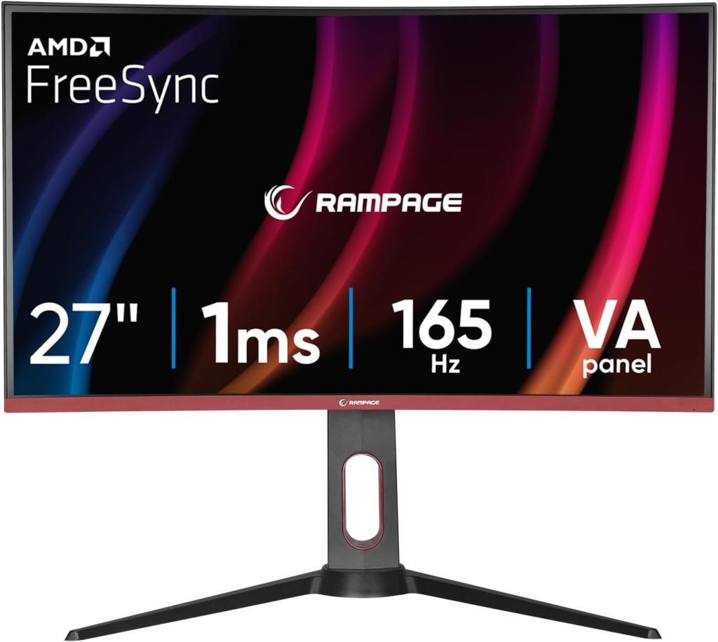 Rampage VOYAGER VY27R165C 27" 1 ms Full HD FreeSync Curved Pivot Oyuncu Monitörü-Outlet