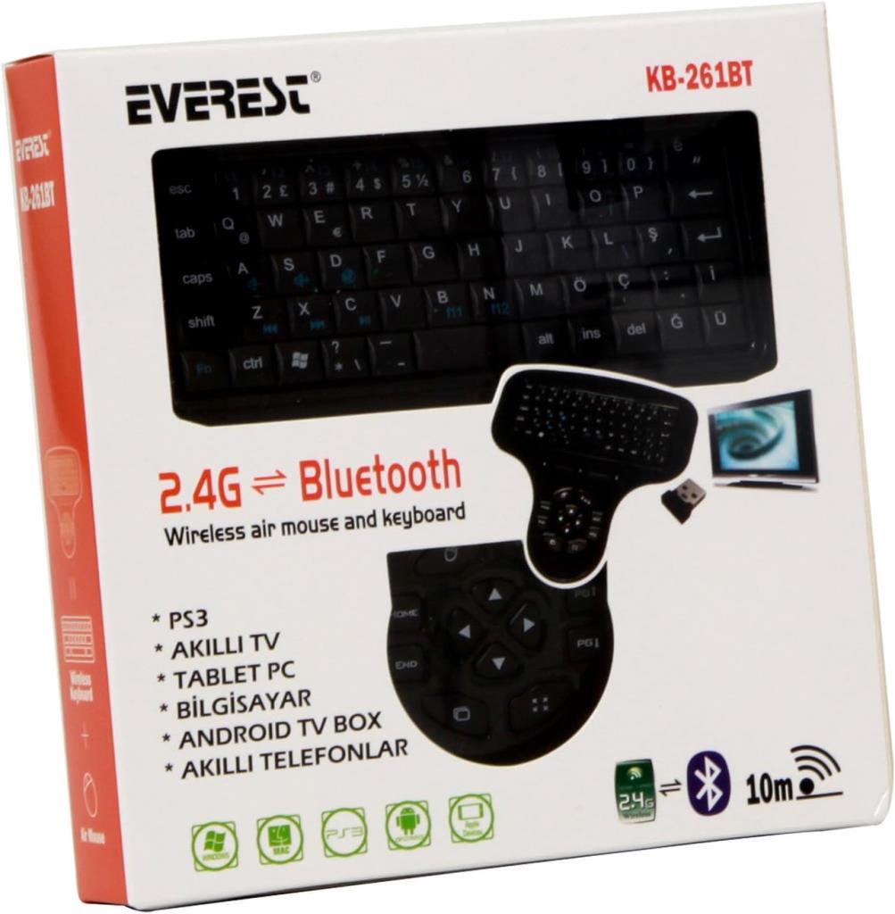 Everest KB-261T Kablosuz Klavye Mouse Seti Teşhir