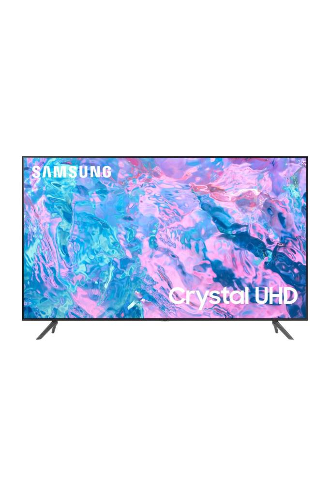 تلفزيون سامسونج 50CU7200 الذكي 4K Ultra HD مقاس 50 بوصة وشاشة 127 بوصة مع جهاز استقبال الأقمار الصناعية
