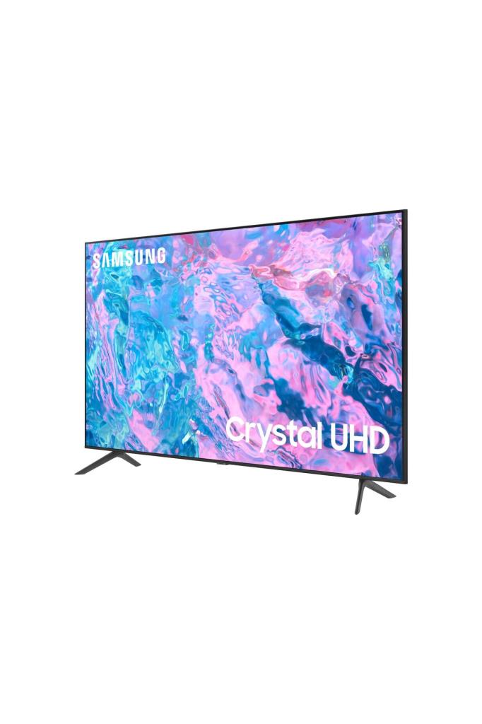 تلفزيون سامسونج 50CU7200 الذكي 4K Ultra HD مقاس 50 بوصة وشاشة 127 بوصة مع جهاز استقبال الأقمار الصناعية