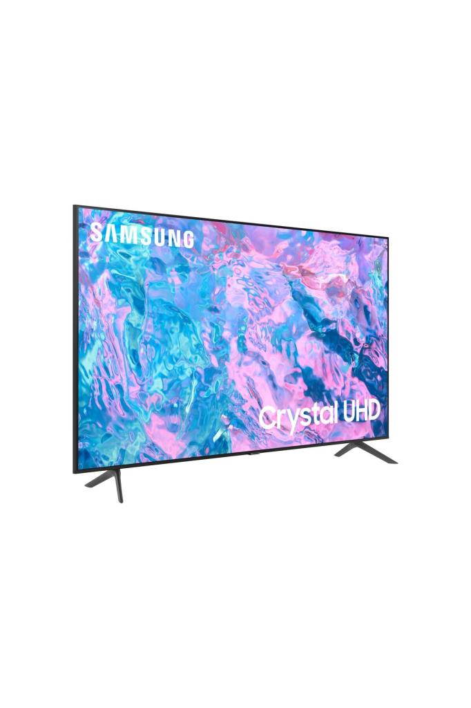 تلفزيون سامسونج 50CU7200 الذكي 4K Ultra HD مقاس 50 بوصة وشاشة 127 بوصة مع جهاز استقبال الأقمار الصناعية