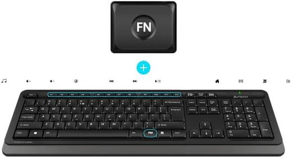 A4 Tech FG1010 Siyah-Gri Q Kablosuz Klavye Mouse Seti Teşhir