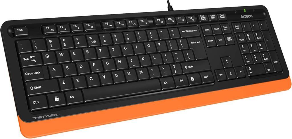 A4Tech FK10 Q USB Türkçe FN-MULTİMEDYA Siyah/Turuncu Klavye Outlet