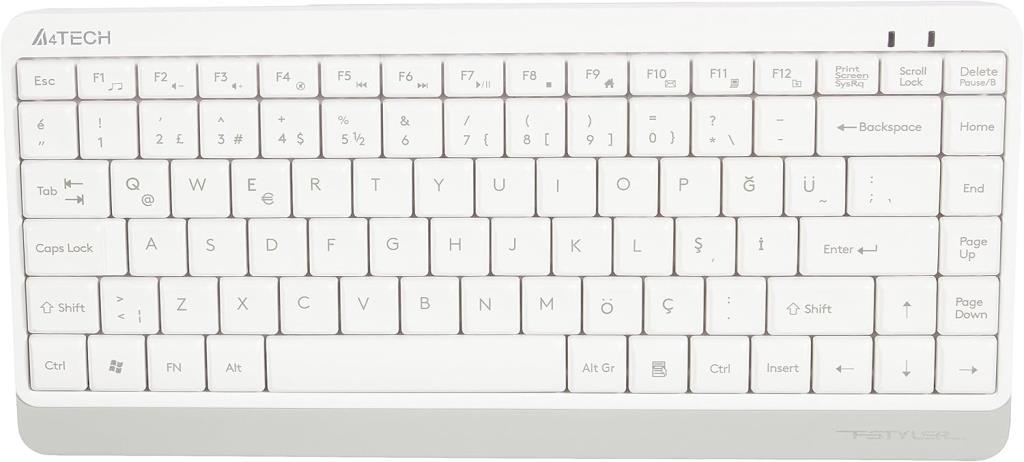A4 Tech FG1112 Beyaz Mini TKL Kablosuz Klavye Mouse Seti Outlet
