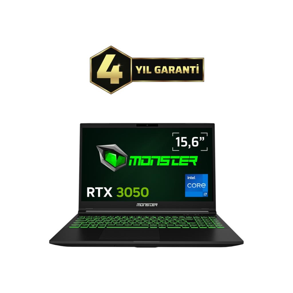 Monster Abra A5 V20.6.4 i7-13620H 16 GB 1 TB SSD RTX3050 15.6" FreeDOS Full HD Gaming Laptop