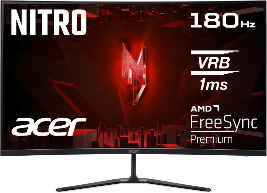 Acer Nitro ED320QR S3 UM.JE0EE.301 31.5" 1 ms Full HD Curved 180 Hz Oyuncu Monitörü Teşhir