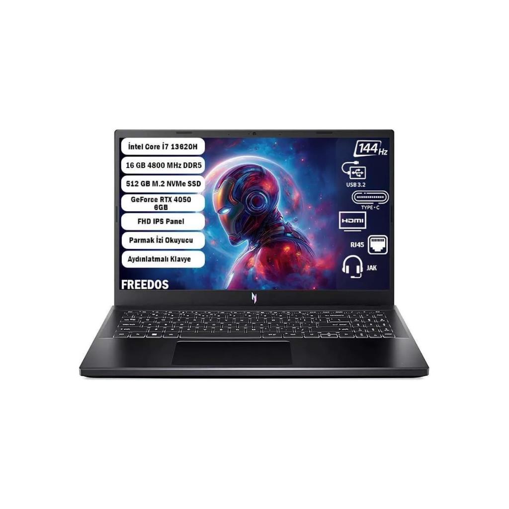 Acer Nitro V 15 ANV15-51-72UK NH.QNBEY.002 i7-13620H 16 GB 512 GB SSD RTX4050 15.6" Full HD Gaming Laptop