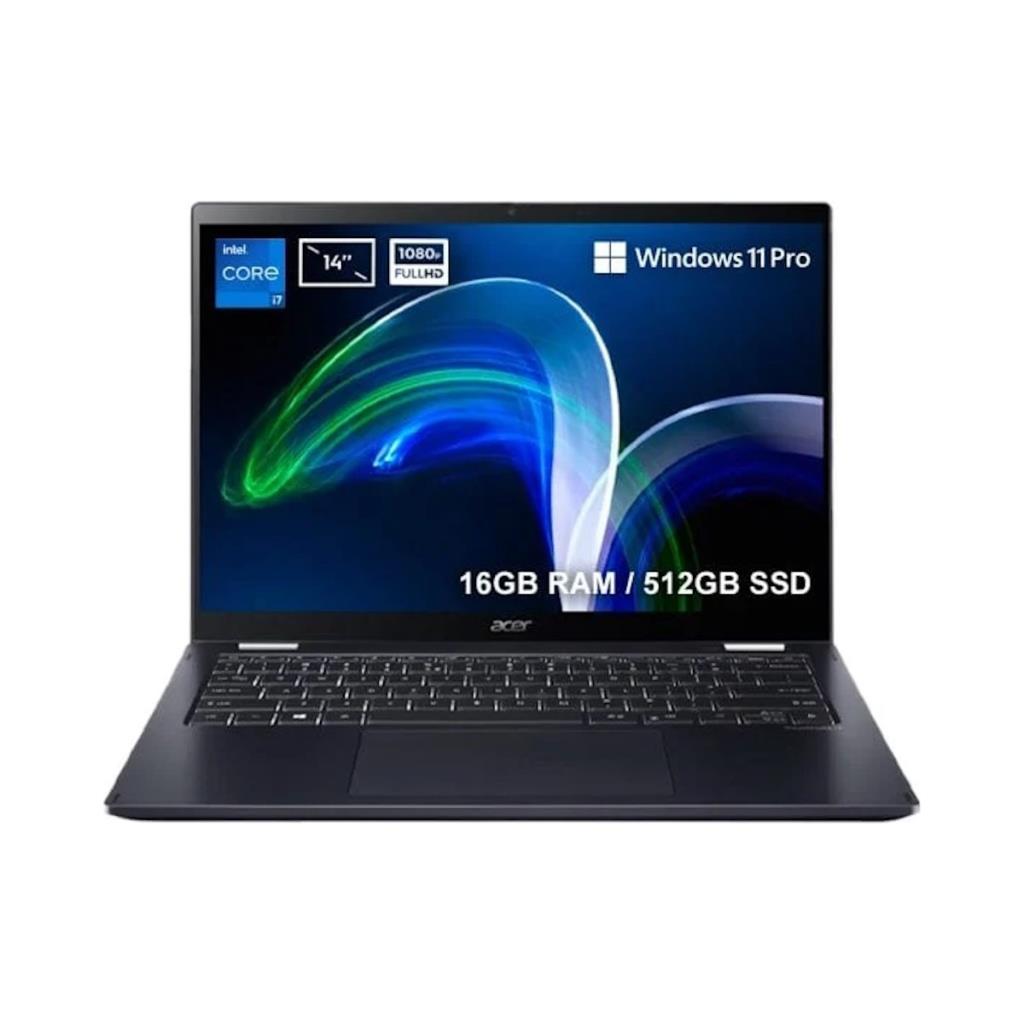 Acer TravelMate Spin TMP614RN-52-79HD P6 NX.VTPEY.003 i7-1165G7 16 GB 512 GB SSD Iris Xe Graphics 14" Full HD 2-in-1 Notebook