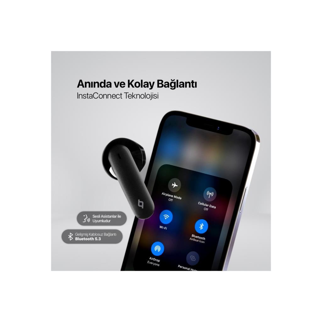 Ttec AirBeat Icon TWS Siyah Kulak İçi Bluetooth Kulaklık Teşhir