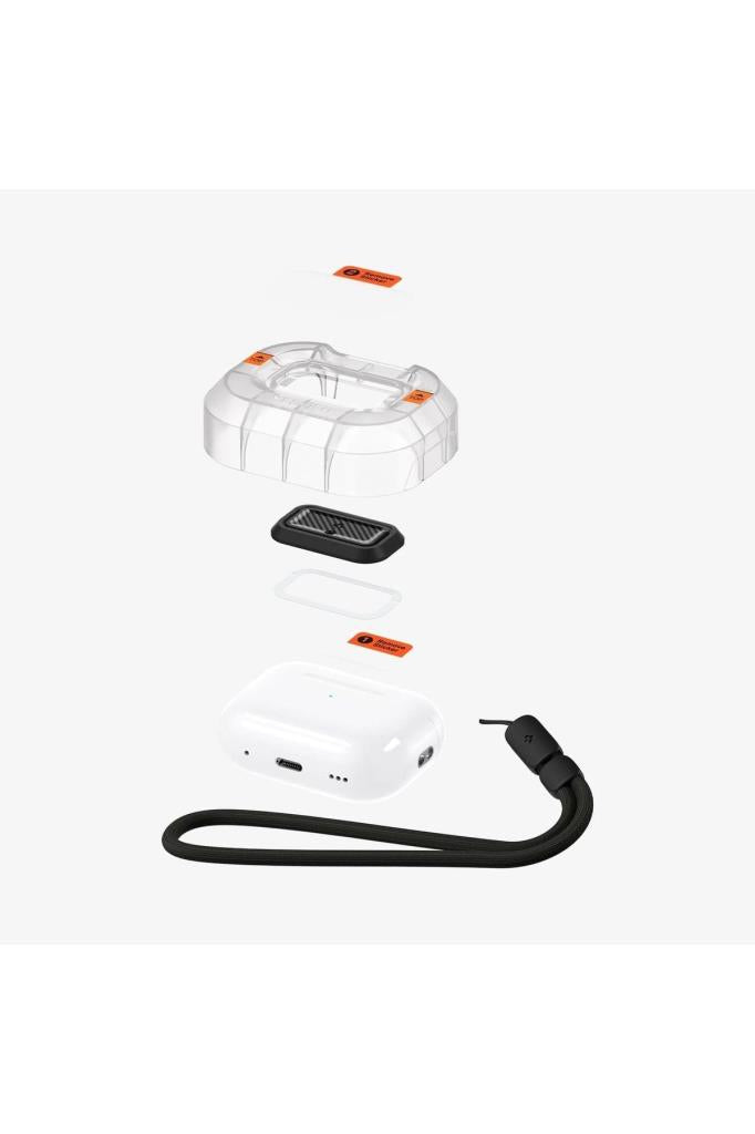Spigen AirPods Pro / Pro (2. nesil) Koruma Kilidi Lock Fit M Carbon Outlet
