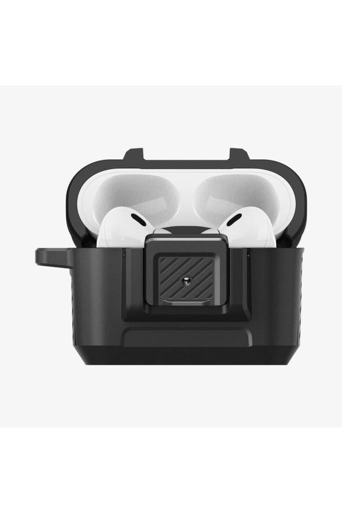 Spigen AirPods Pro (2.Nesil) Kılıf, Spigen Lock Fit Matte Black Outlet