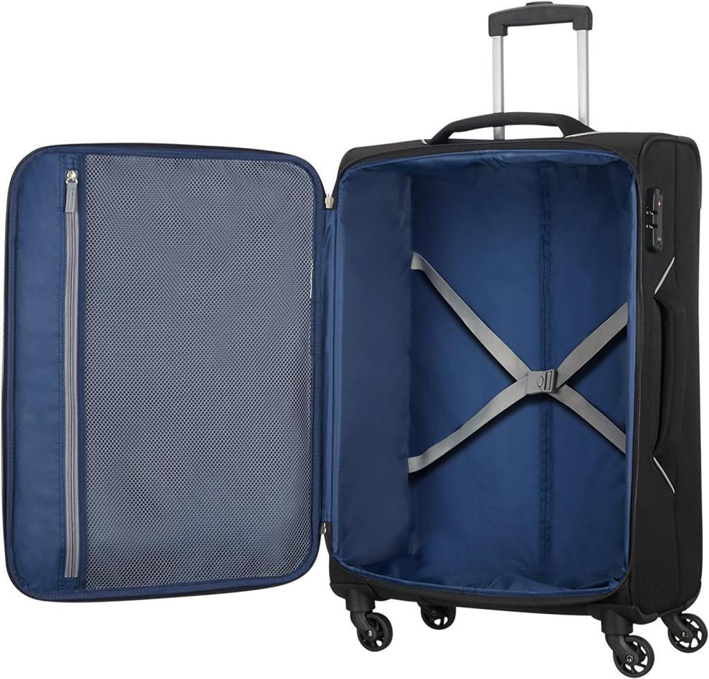 American Tourister Holiday Heat Spinner 67/24 TSA Siyah Orta Boy Kumaş Valiz - Teşhir