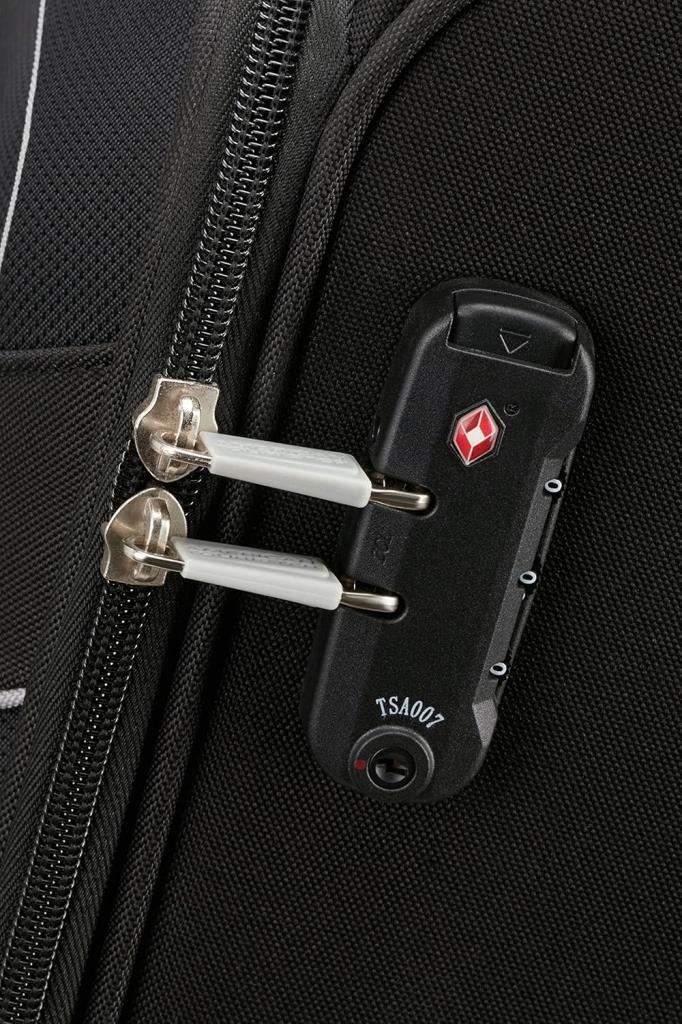 American Tourister Holiday Heat Spinner 67/24 TSA Siyah Orta Boy Kumaş Valiz - Teşhir
