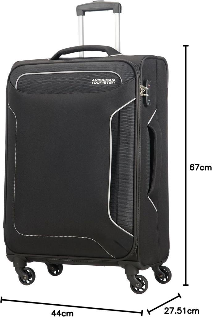 American Tourister Holiday Heat Spinner 67/24 TSA Siyah Orta Boy Kumaş Valiz - Teşhir