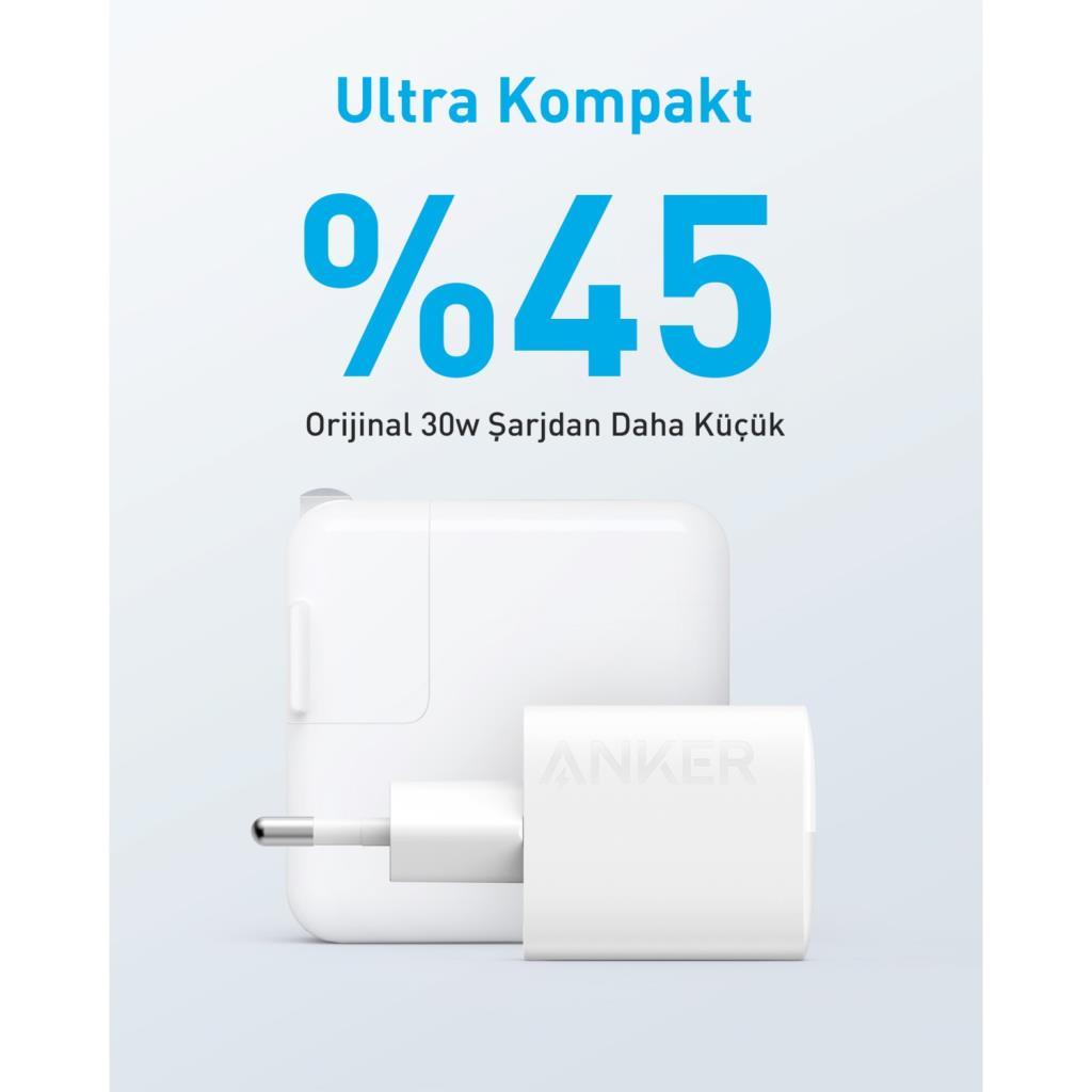 Anker 323 33 W Hızlı Şarj Adaptörü