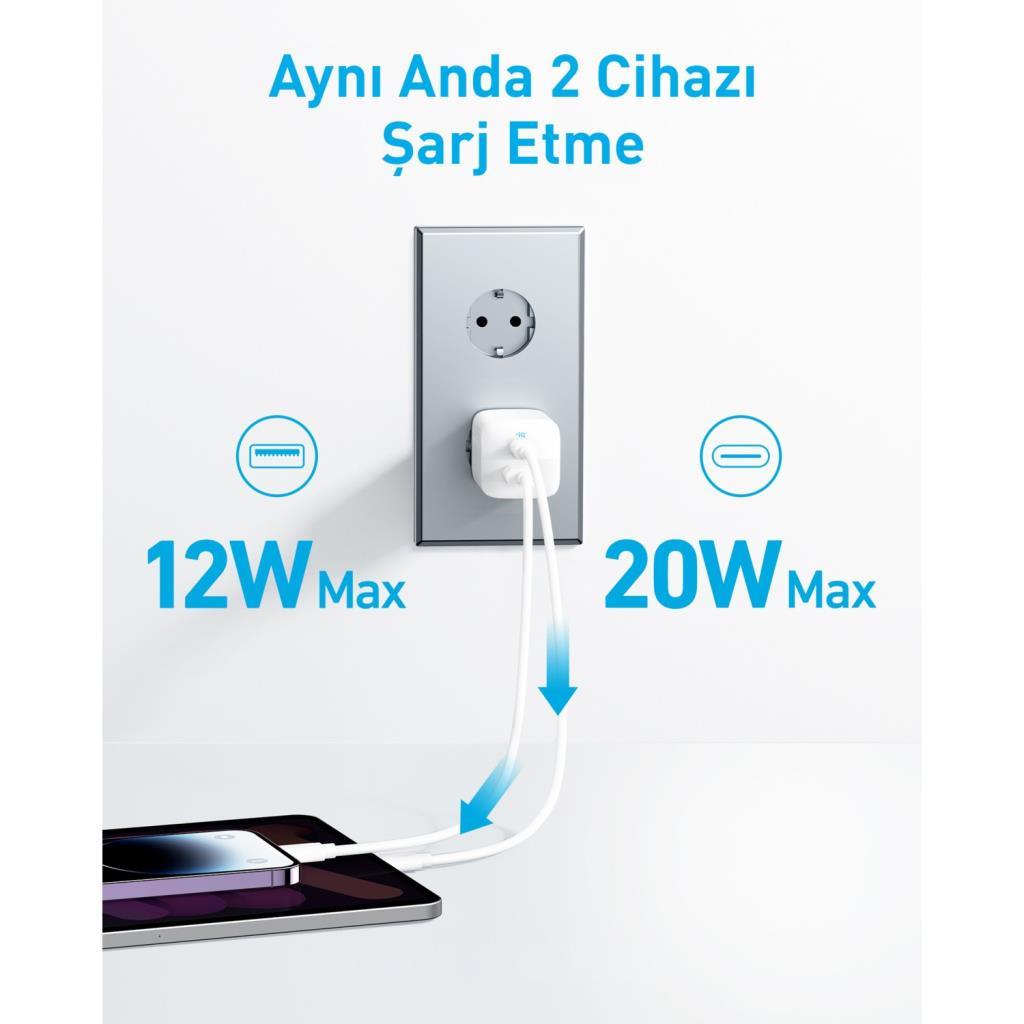 Anker 323 33 W Hızlı Şarj Adaptörü