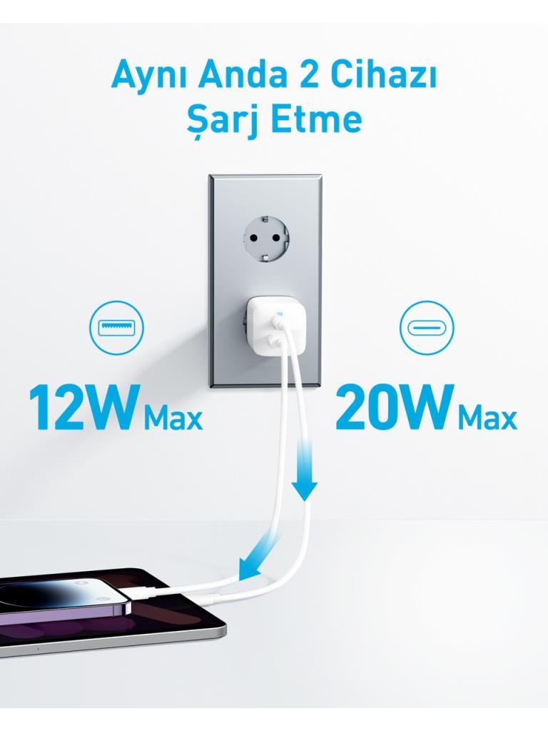 Anker 323 33 W Hızlı Şarj Adaptörü Teşhir