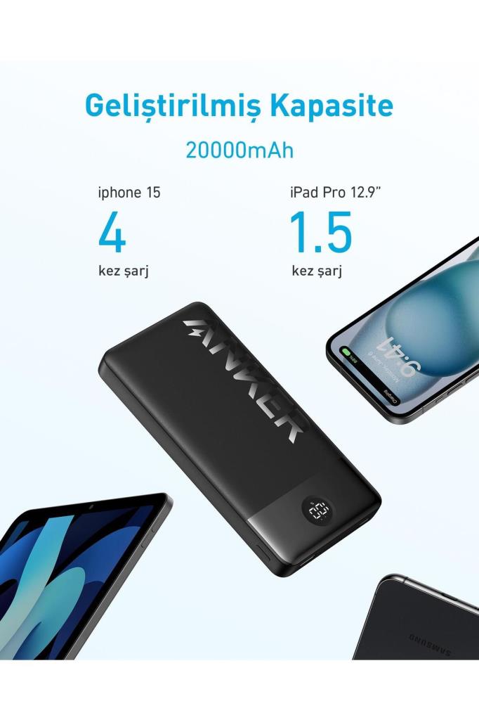 Anker 326 20000 mAh Hızlı Şarj Powerbank Teşhir