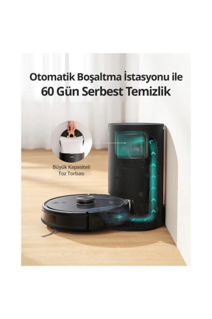 Anker Eufy LR30 Hybrid Plus Çöp İstasyonlu Akıllı Robot Süpürge - TEŞHİR