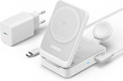 Anker B2557 MagGo Beyaz 3in1 Kablosuz Hızlı Şarj Aleti